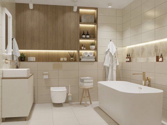 Veneziano Beige настенная плитка бежевая полуматовая 20х50см Azori