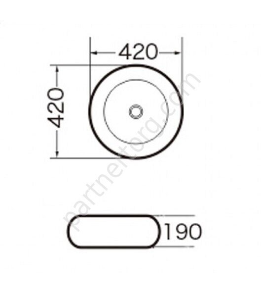 Grossman GR-3010 накладная раковина белая с переливом, без отверстия под смеситель