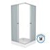 Niagara NG-008-14Q, душевое ограждение, дверь раздвижная, 80х80х195 см, матовое стекло 4 мм, профиль хром, поддон 13см