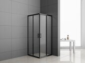 ODA – B8037 Р душевое ограждение 80х80 см прозрачное стекло, черный профиль