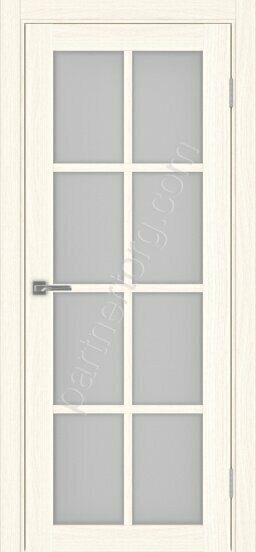 Турин 541.2222 межкомнатная дверь ясень светлый со стеклом мателюкс