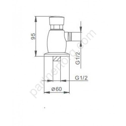 Frap F7201 смеситель для писсуаров хром