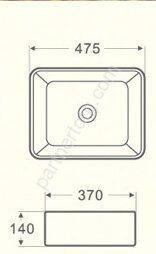 Calypso CS2074-MB раковина накладная черная матовая 475x370x140мм