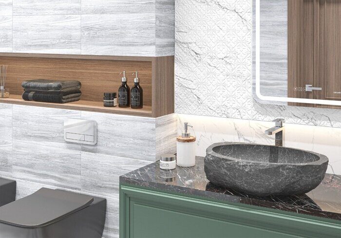 Lima Wood AltaCera серая настенная плитка глянцевая 24,9х50см