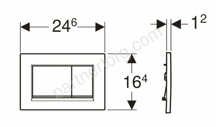 Смывная клавиша Geberit Sigma черная 30 115.883.14.1