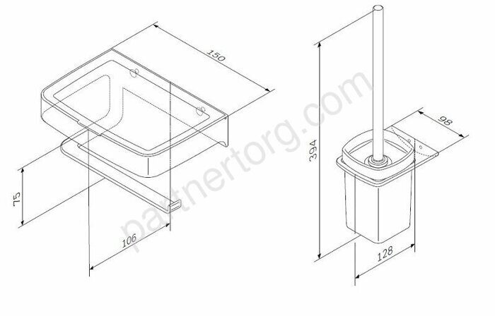 Комплект для ванной комнаты, зона туалета Spirit CK70DC