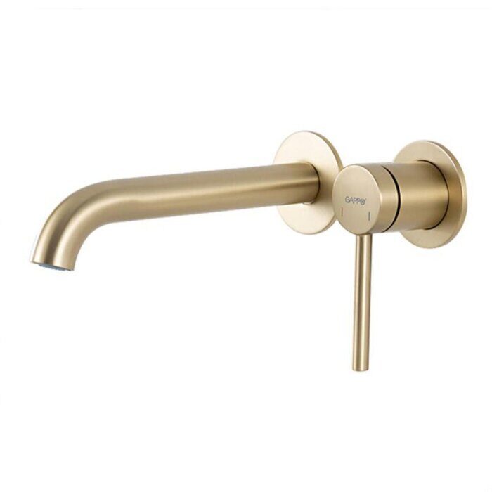 Gappo G1206-3 смеситель для раковины встраиваемый, золотой сатин