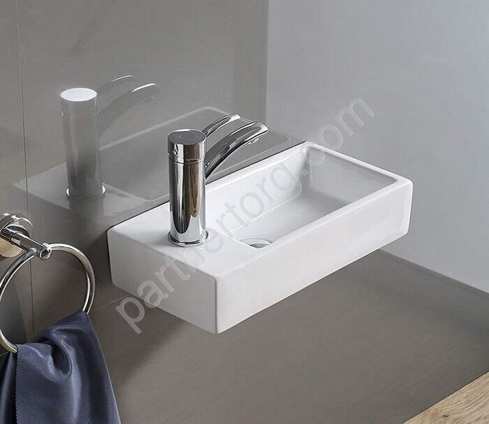 CeramaLux 9048D раковина универсальная прямоугольная белая