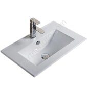 CeramaLux YJ-803-80 раковина встраиваемая прямоугольная белая