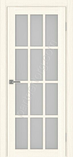 Турин 542.2222 межкомнатная дверь ясень светлый со стеклом мателюкс
