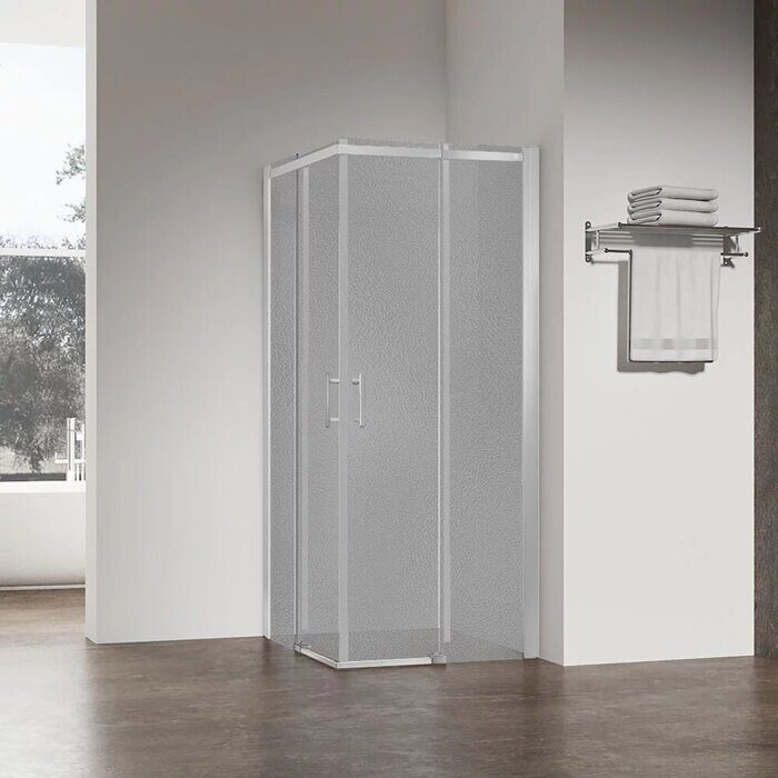 Veconi RV50CH-9090-02-C8 душевой угол, 90х90x195 см, дверь раздвижная, профиль хром