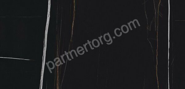 Charme Deluxe Sahara Noir Lux глянцевый керамогранит чёрный Italon 80х160см