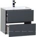 Алвита 60 тумба серый антрацит для ванной комнаты с раковиной-столешницей Фортуна 60 Aquanet