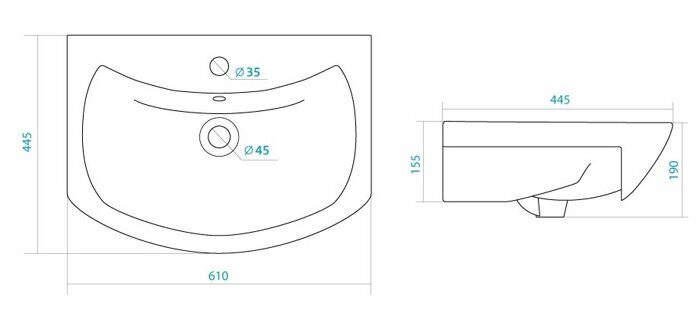 Callao 600-2-0 тумба для ванной комнаты с умывальником Балтика 60