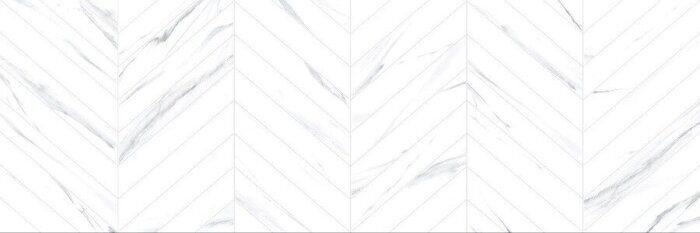 Tokio настенная плитка белая глянцевая рельеф геометрия 20х60см Alma Ceramica TWU11TOK017