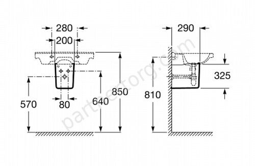 Полупьедестал керамический для раковин Debba Roca 33799100Y