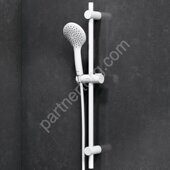 F0190033 Gem душ.комплект: ручн.душ 1 ф-ция d 110 мм, штанга 700, шланг 1 750 мм, белый, шт.