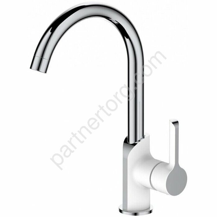 HB70805-8 Haiba смеситель для кухни высокий белый/хром