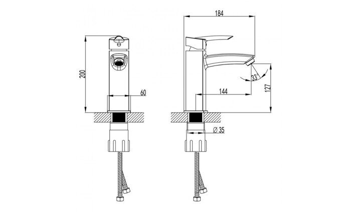 Mars LM3537C смеситель для раковины монолитный, средний, хром Lemark