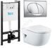 Комплект инсталляции Roca ПЭК с унитазом Meridian Compact и крышкой с микролифтом