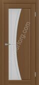Сицилия 721.21 линии межкомнатная дверь  орех NL со стеклом мателюкс