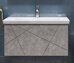 Geometry 800-0-1 бетон тумба подвесная для ванной комнаты с умывальником  Como 80