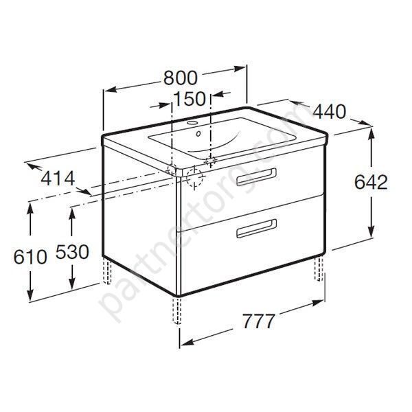 Gap тумба для ванной комнаты белый глянец 80 Roca