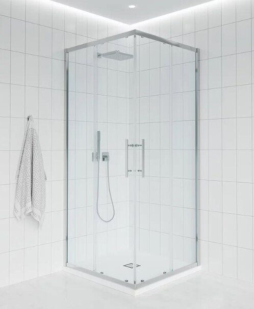 Veconi Evo 300 CH душевой угол 90х90 см, прозрачное стекло, откатные двери