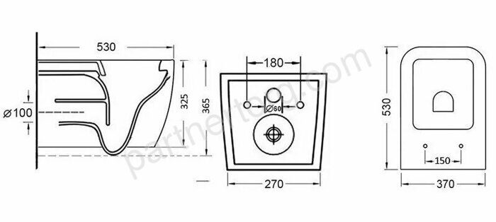 Grossman GR-4447S подвесной безободковый унитаз с сидением