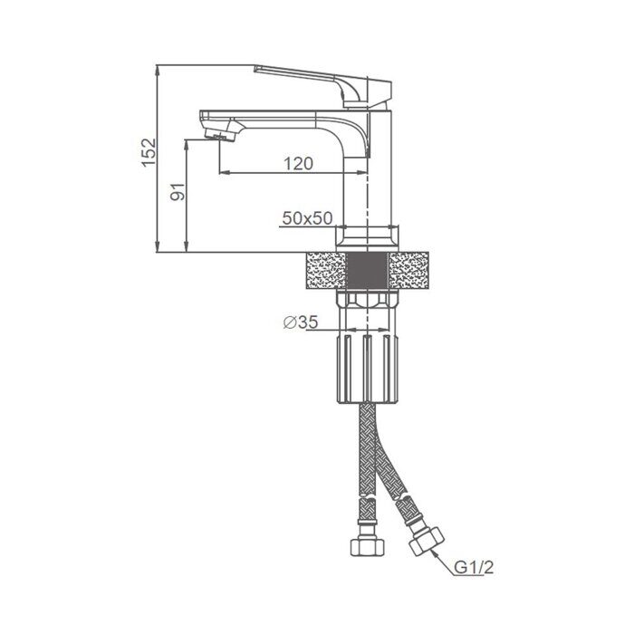S30.10.06 Splenka Смеситель для умывальника, черный