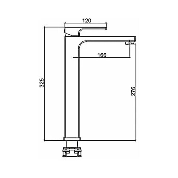 Gappo G1018-2 смеситель для раковины высокий, хром