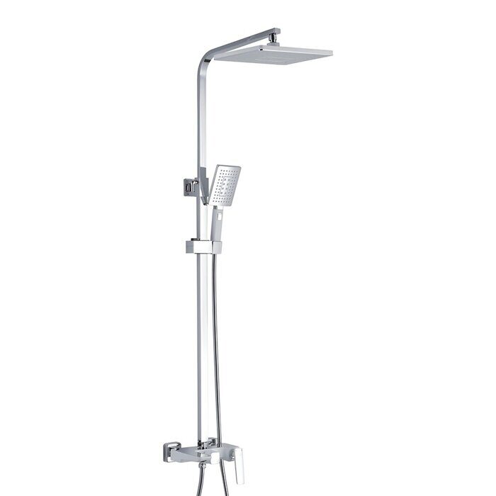 Rose R1636F Душевая система, хром/белый