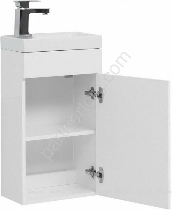 Нота Moduо 40 белая тумба для ванной комнаты с раковиной-столешницей MODUO 40 Cersanit Aquanet