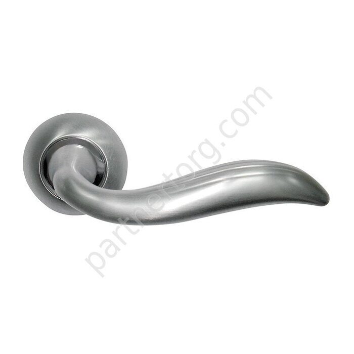 Archie Blando S010 100 99  матовый хром ручка  дверная фалевая на круглой накладке