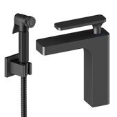 Torne Timo 4360/03G чёрный низкий для раковины с гигиеническим душем