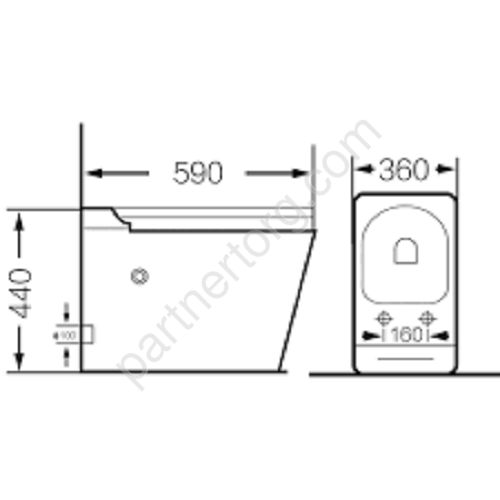 Grossman GR-PR-5501i приставной унитаз с импульсным смывом,  с сиденьем Soft Close