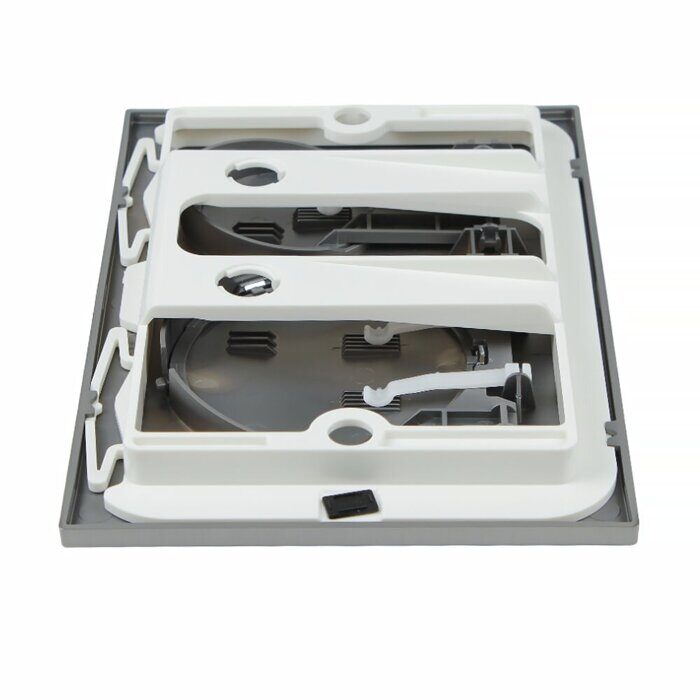 Клавиша смывная для инсталляции, оружейная сталь+хром кольцо, круг, тонкая Beta CS17GMT+C