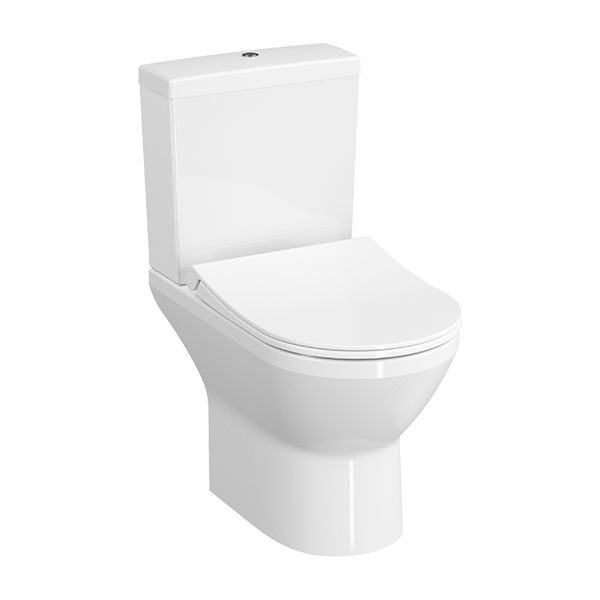 VitrA Integra Round Open-Back напольный безободковый унитаз с тонким сидением, микролифт