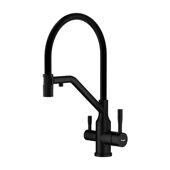 Raglo R81.62.06 смеситель для кухни со съемным изливом на магните и подключением фильтра питьевой воды, черный