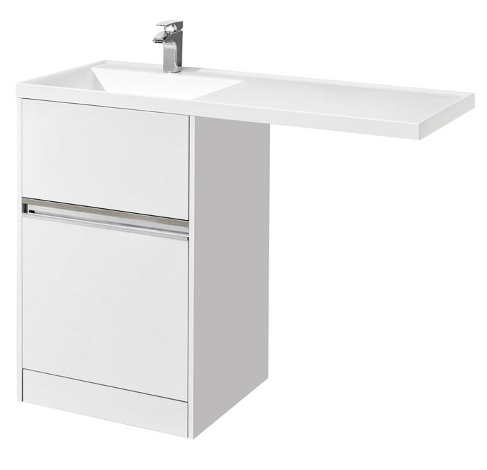 Лондри 60 см тумба под раковину над стиральной машиной с раковиной Лондри 120 левая Aquaton