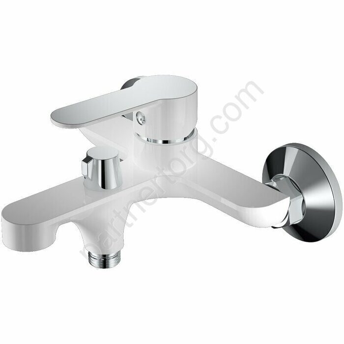 HB60557-8 Haiba смеситель для ванны белый/хром