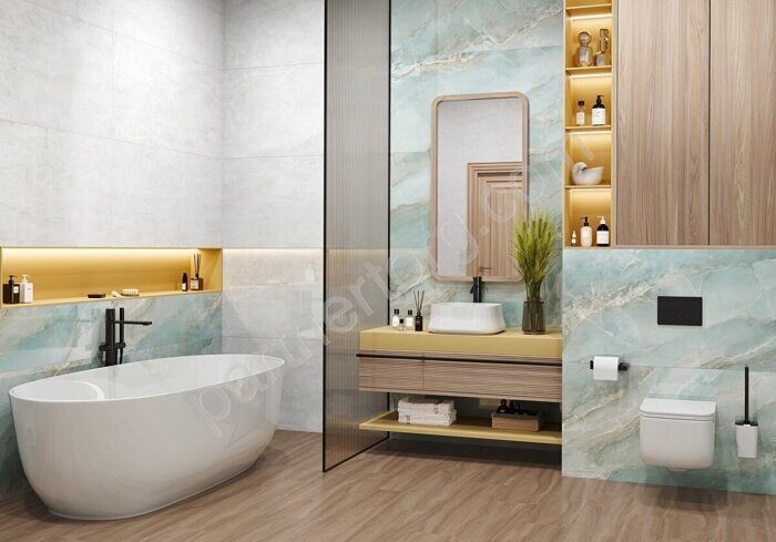 Blumarin Lagoon LCM керамогранит бирюзовый глянцевый 120х60см