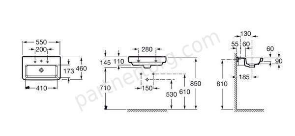 Dama-N Roca раковина 55х46 см