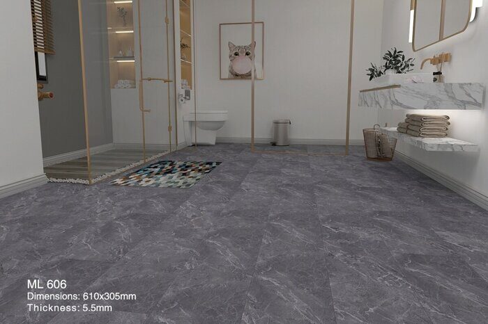 Грей марбл Profield Evolution stone кварц-виниловый замковый ламинат SPC, подложка IXPE