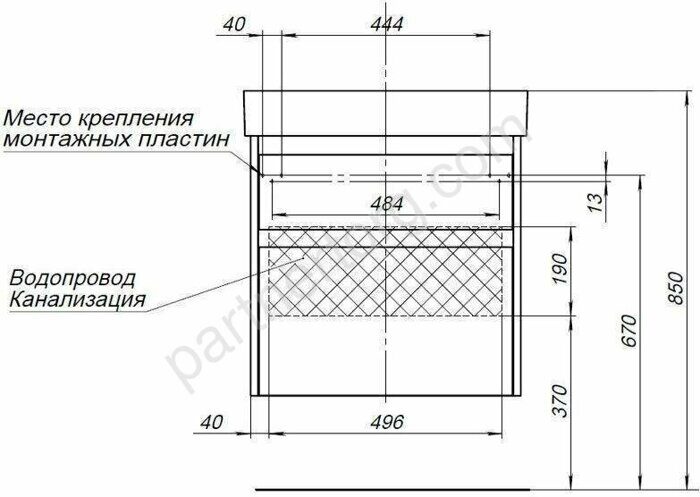 Nova Lite 60 тумба белая для ванной комнаты 2 ящика с раковиной-столешницей Латина 60 Aquanet