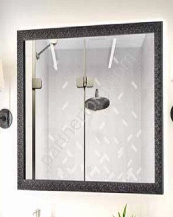 Зеркало вертикальное 60х70 в багетной рамке Серебро темное с подсветкой 10034