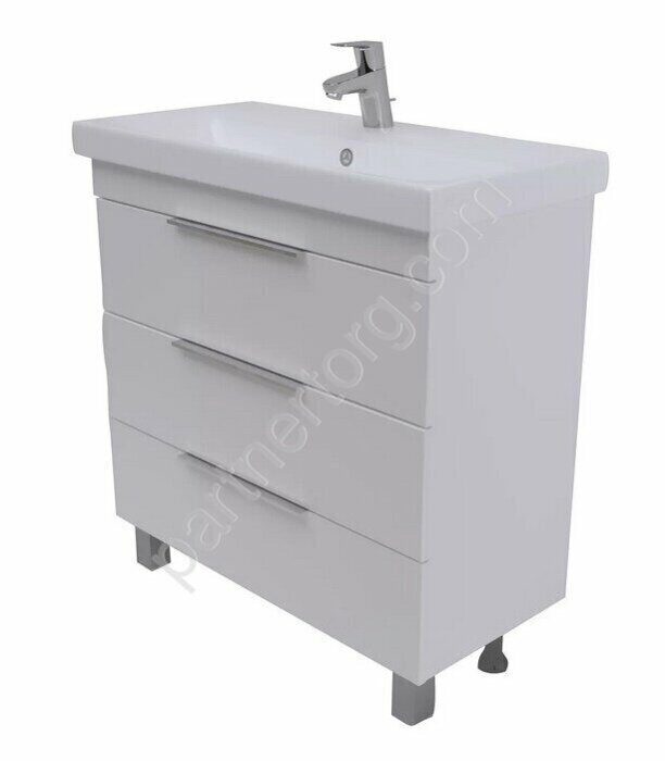 Gaula 80Н 3я тумба напольная белая