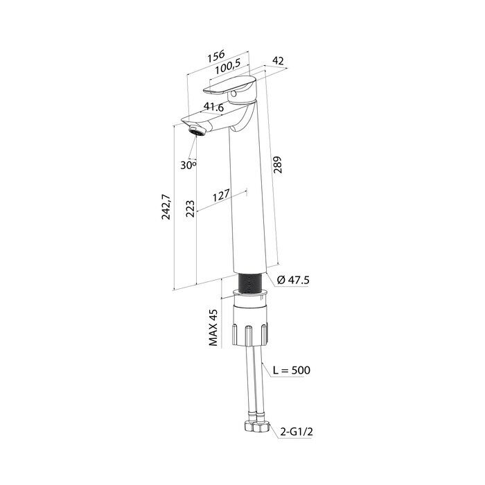 Cloud Iddis смеситель для умывальника CLOSB01i01