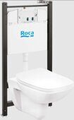 Комплект инсталляции Roca с унитазом подвесным безободковым Debba Pack с сиденьем микролифт 893104970