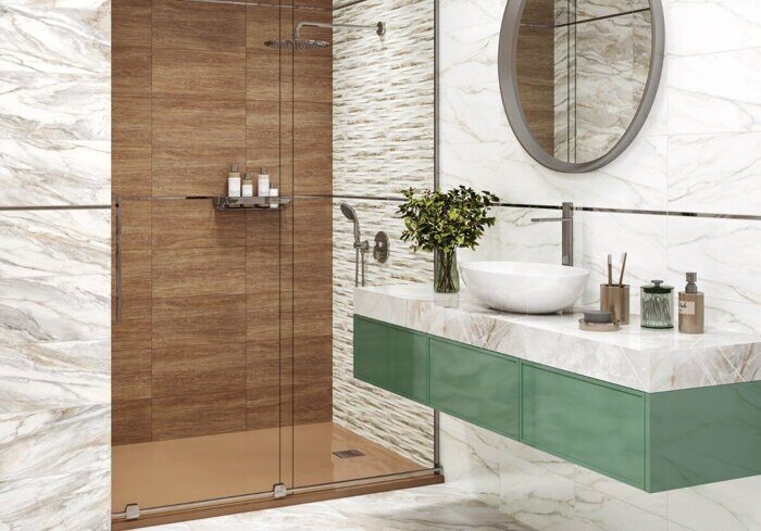 Euphoria настенная плитка серая матовая декофон 25х50см Alma Ceramica TWU2550EPH24